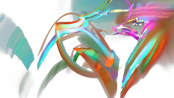 Фантастичний хаотичний барвистий фрактальний візерунок. Абстрактні фрактальні форми. 3D візуалізація ілюстрації фону або шпалер — стокове фото