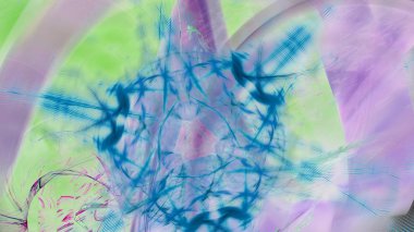 Fantezi kaotik renkli fraktal desen. Soyut Fraktal şekiller. 3D render resimde arka plan veya duvar kağıdı