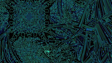 Fantezi kaotik renkli fraktal desen. Soyut Fraktal şekiller. 3D render resimde arka plan veya duvar kağıdı