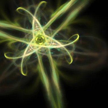 Fantezi kaotik renkli fraktal desen. Soyut Fraktal şekiller. 3D render resimde arka plan veya duvar kağıdı