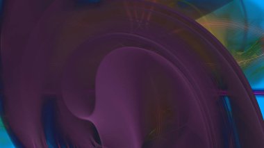 Fantezi kaotik renkli fraktal desen. Soyut Fraktal şekiller. 3D render resimde arka plan veya duvar kağıdı