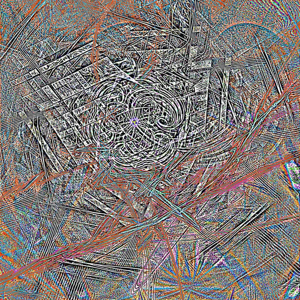 Fantasie chaotische kleurrijke fractale patroon. Abstracte fractale vormen. 3D rendering afbeelding achtergrond of behang — Stockfoto