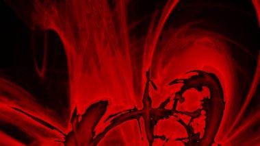 Fantezi kaotik renkli fraktal desen. Soyut Fraktal şekiller. 3D render resimde arka plan veya duvar kağıdı