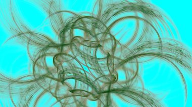 Fantezi kaotik renkli fraktal desen. Soyut Fraktal şekiller. 3D render resimde arka plan veya duvar kağıdı