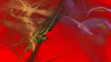 Fantezi kaotik renkli fraktal desen. Soyut Fraktal şekiller. 3D render resimde arka plan veya duvar kağıdı