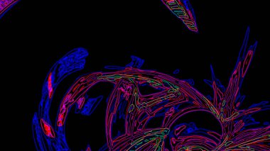 Fantezi kaotik renkli fraktal desen. Soyut Fraktal şekiller. 3D render resimde arka plan veya duvar kağıdı