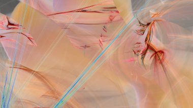 Fantezi kaotik renkli fraktal desen. Soyut Fraktal şekiller. 3D render resimde arka plan veya duvar kağıdı