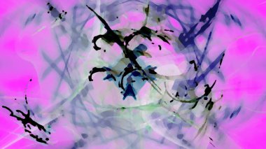 Fantezi kaotik renkli fraktal desen. Soyut Fraktal şekiller. 3D render resimde arka plan veya duvar kağıdı