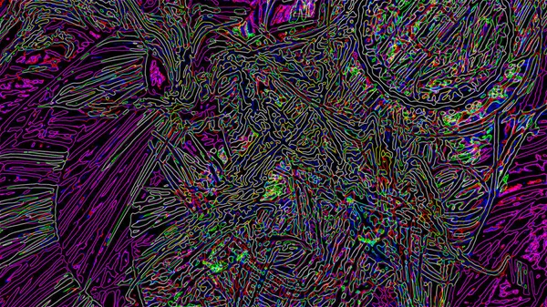 Fantasie chaotische kleurrijke fractale patroon. Abstracte fractale vormen. 3D rendering afbeelding achtergrond of behang — Stockfoto