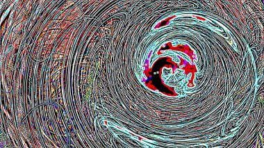 Fantezi kaotik renkli fraktal desen. Soyut Fraktal şekiller. 3D render resimde arka plan veya duvar kağıdı