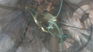 Fantezi kaotik renkli fraktal desen. Soyut Fraktal şekiller. 3D render resimde arka plan veya duvar kağıdı