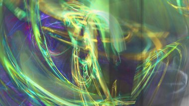 Fantezi kaotik renkli fraktal desen. Soyut Fraktal şekiller. 3D render resimde arka plan veya duvar kağıdı.