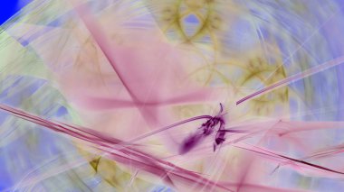 Fantezi kaotik renkli fraktal desen. Soyut Fraktal şekiller. 3D render resimde arka plan veya duvar kağıdı