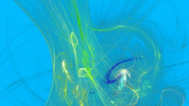 Fantezi kaotik renkli fraktal desen. Soyut Fraktal şekiller. 3D render resimde arka plan veya duvar kağıdı