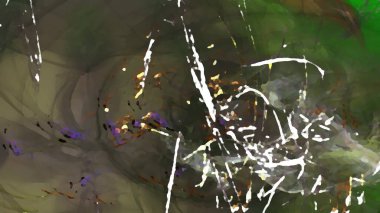 Fantezi kaotik renkli fraktal desen. Soyut Fraktal şekiller. 3D render resimde arka plan veya duvar kağıdı