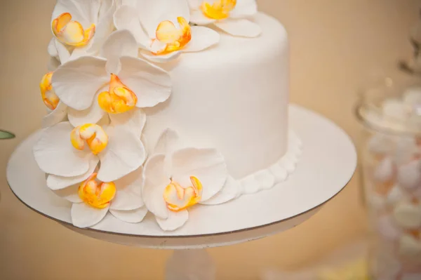 Bröllopstårta på ett stativ 8055. — Stockfoto
