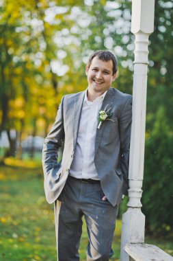 Bir iş adamı Güz Park 97 portresi.