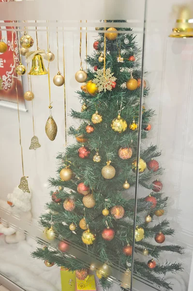 Decoração Instalações Comerciais Antes Natal — Fotografia de Stock
