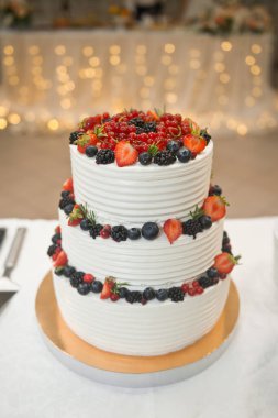 Düğün davetlileri için kocaman bir pasta 2176 numaralı düğün için..