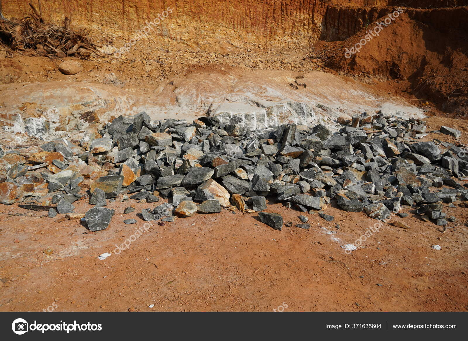 Pile Rocks Lithium Mining Natural Resources Limestone Mining Quarry