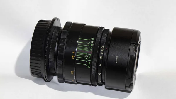 Old Soviet Lens Manual Lens Manual Optics Aperture — Stock Photo, Image