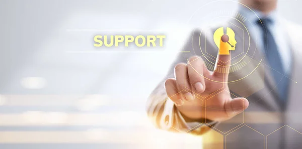 Wsparcie Obsługa klienta Zapewnienie jakości Business Technology concept. — Zdjęcie stockowe
