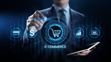 Online Alışveriş Dijital Pazarlama ve Satış Teknolojisi Konsepti.