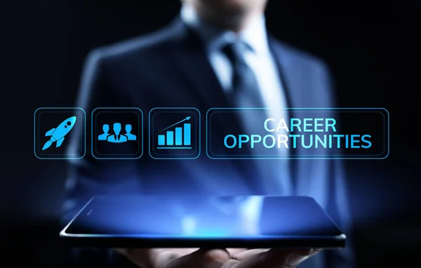 Oportunidade de carreira conceito de negócio de crescimento pessoal na tela. — Fotografia de Stock