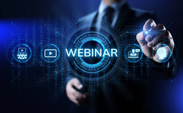 Webinar E-learning Online Seminar Education Business Concept. — 스톡 사진