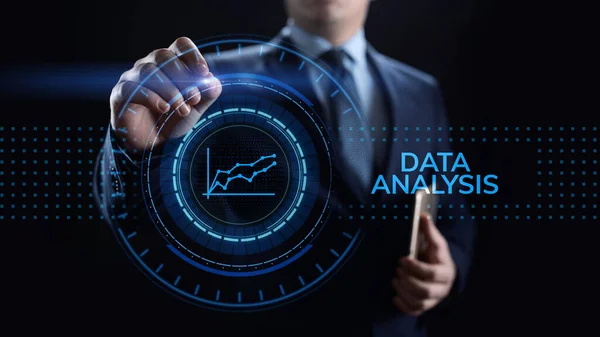 Ανάλυση δεδομένων Business Intelligence Analytics έννοια της τεχνολογίας Διαδικτύου. — Φωτογραφία Αρχείου