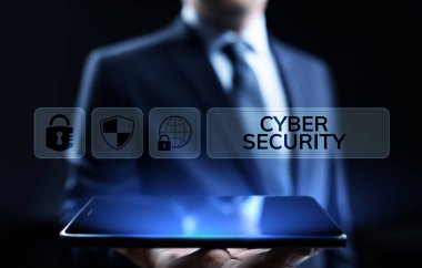 Siber güvenlik veri koruması bilgi gizliliği internet teknolojisi kavramı.