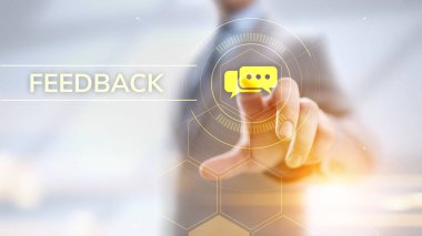 Geri bildirim Müşteri memnuniyeti değerlendirmesi danışmanlık hizmeti iş konsepti.