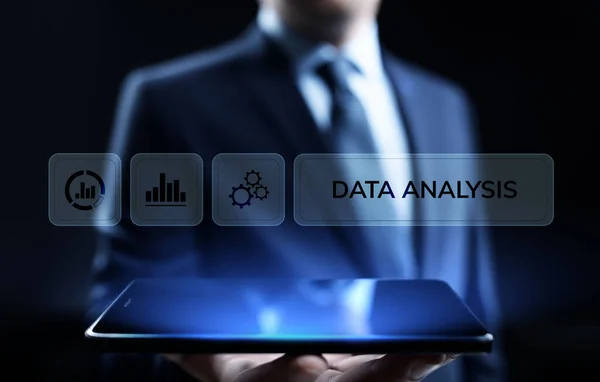 Analiza danych Business Intelligence Analytics Internet technology concept. — Zdjęcie stockowe