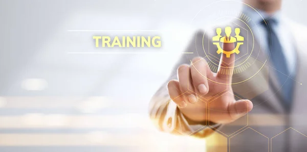 Training webinar Business development onderwijs concept op het scherm. — Stockfoto