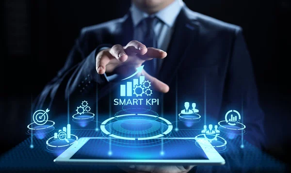 Smart KPI Análisis de rendimiento Mejora del concepto de tecnología industrial empresarial. —  Fotos de Stock