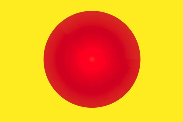 Cerchio Rosso Sfondo Giallo — Foto Stock
