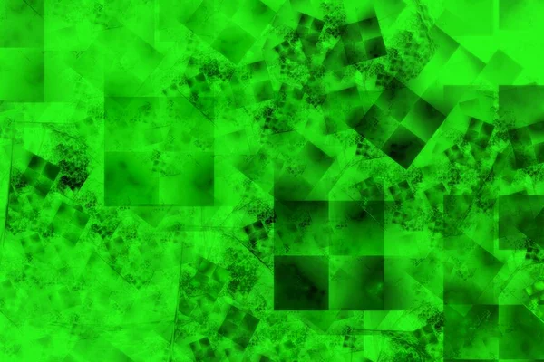 Padrão Fractal Verde Aleatório Fundo Abstrato Formas Fractais Tema Adequado — Fotografia de Stock