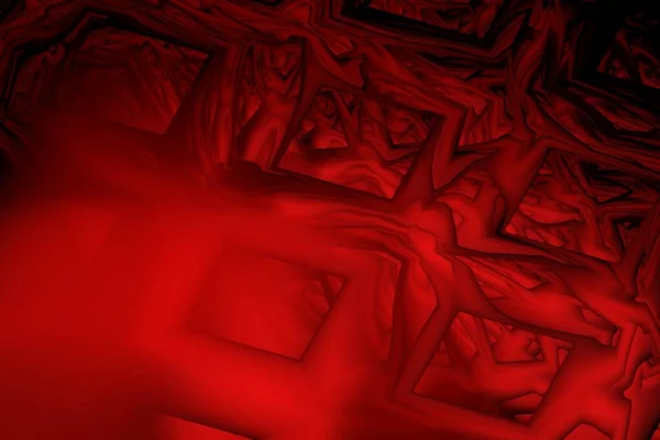 Misterioso Patrón Fractal Rojo Fondo Abstracto Formas Fractales Tema Adecuado — Foto de Stock