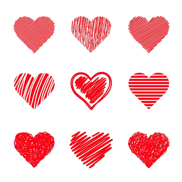 Vektör kalpler ayarlandı. El çizimi.