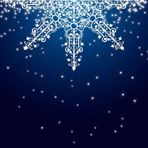 Blue Christmas Snowflake Ornament. — Stock Vector