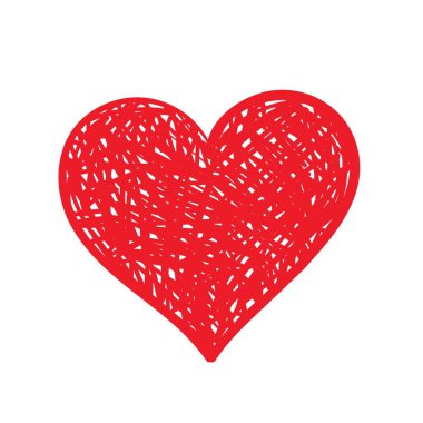 Vektör çizilmiş kırmızı kalp.