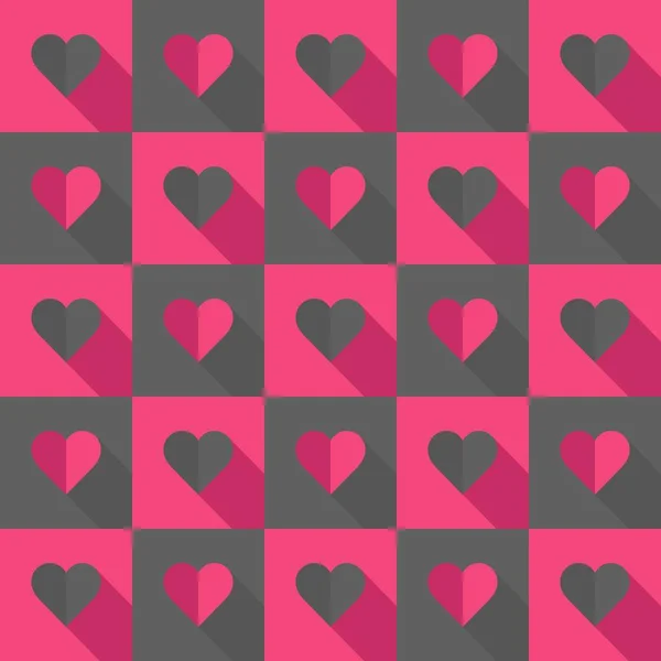 Padrão de Valentine com corações — Vetor de Stock