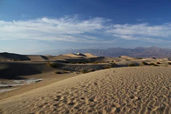 Wereldberoemde Mesquite Flat Sand Dunes Death Valley National Park California — Stockfoto