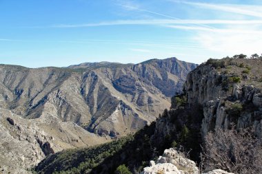 Guadalupe Dağları 'nda çorak ve sert bir manzara. Ulusal park / Teksas / ABD
