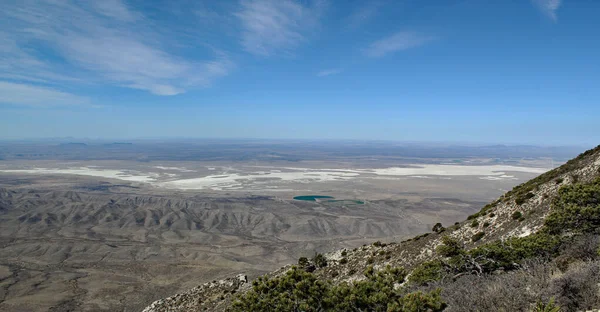 Pohled Texaské Krajiny Pustá Prázdná Pouštní Krajina Pohled Guadalupe Peak — Stock fotografie