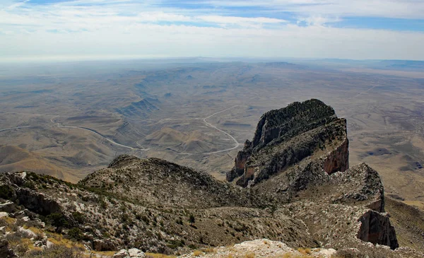 Aerial view: The wonderful and fascinating landscape of Texas - View from Guadalupe Peak / Highest Mountain in Texas