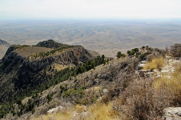 Národní Park Guadalupe Mountains Krásná Ale Drsná Neúrodná Krajina Texas — Stock fotografie