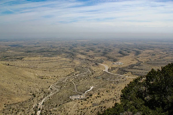 Paisaje Texas Paisaje Árido Desierto Vacío Vista Desde Pico Guadalupe — Foto de Stock