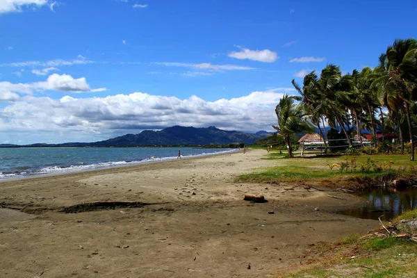 Belle Journée Plage Merveilleux Paysage Plage Aux Fidji — Photo