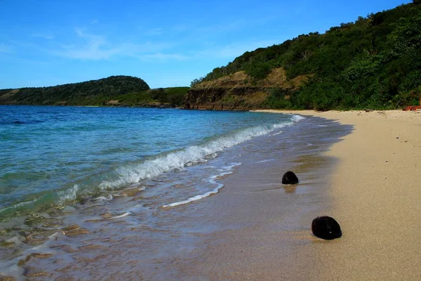 Krásný Den Pláži Nádherná Plážová Scenérie Fidži — Stock fotografie
